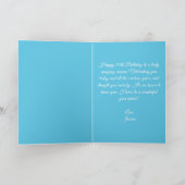 ラディアントブルージェムバラと真珠70誕生日 カード (内部)