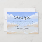 ラディアントブルースカイサマービーチ結婚式 サンキューカード (正面)