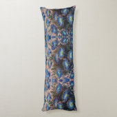 ラディアントブルーチコリーエレガンス – 3Dフローラ ボディピロー (裏面 (縦))