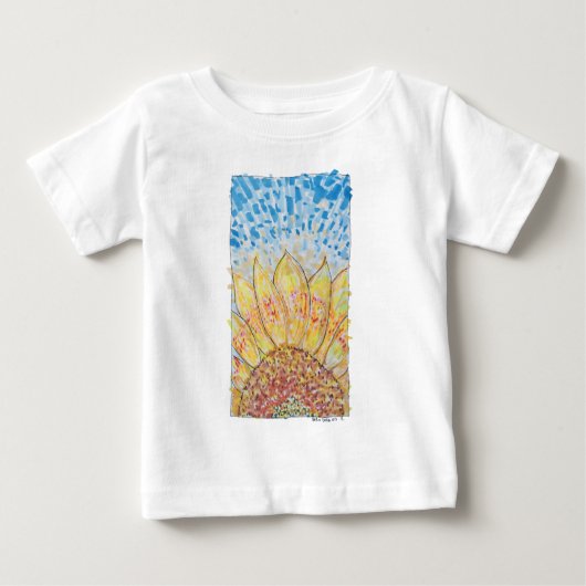 ラディアントブルームひまわり ベビーTシャツ (正面)