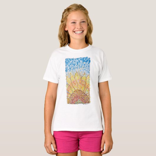 ラディアントブルームひまわり Tシャツ (正面フル)