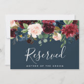 ラディアントブルームウェディング予約サイン ネイビー 招待状