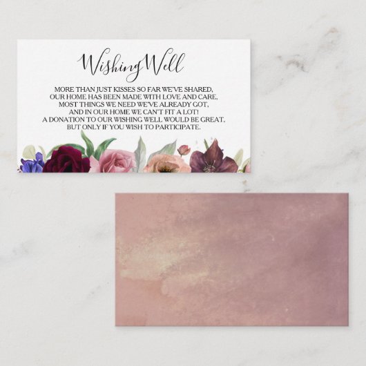 ラディアントブルーム フラワーの結婚式 ウィッシュ ウェル エンクロージャーカード (正面/裏面)