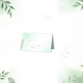 ラディアントミントグリーン植物性グリッター結婚ズ プレイスカード