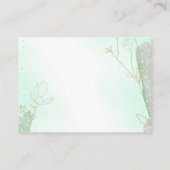 ラディアントミントグリーン植物願い井戸結婚の エンクロージャーカード (裏面)