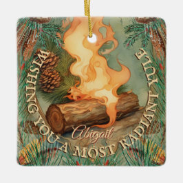 ラディアントユール（キリスト降誕祭）&ウィンター至スクエア メタルオーナメント