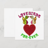 ラディアントラブバーズハートデザイン  招待状 (正面/裏面)