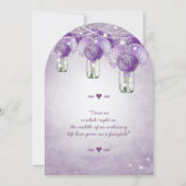 ラディアントラベンダーパープルメイソンジャー結婚ズ 招待状 (裏面)