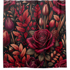 「ラディアントレインドロップ秋葉フローラアート」 シャワーカーテン