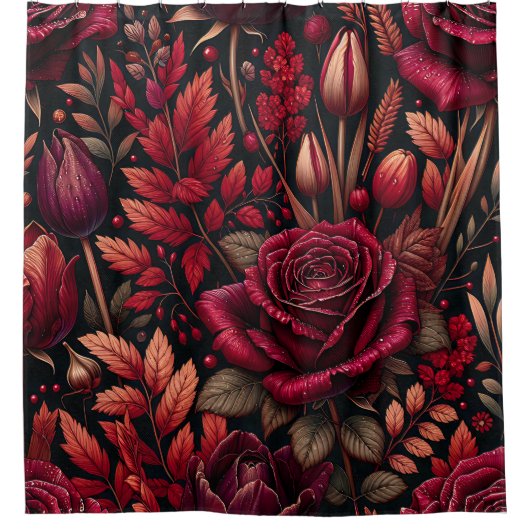 「ラディアントレインドロップ秋葉フローラアート」 シャワーカーテン (正面)