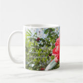 ラディアントレッドパーソナライズされた椿 – 母の日 コーヒーマグカップ (左)