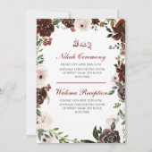 ラディアントレッドローズムスリム結婚ズニカ 招待状 (裏面)