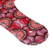 ラディアントレッド開花 – マンダラフローラタイルパターン カッティングボード (角)