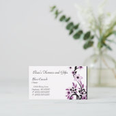 ラディアントレトロフラワーズビジネスカード、ナス 名刺 (スタンド正面)