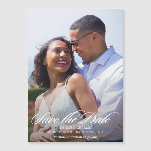 ラディアントロマンス写真結婚式 マグネット招待状 (正面)