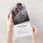 ラディアントロマンス結婚写真 オールインワン招待状 (貼ってはがせる)