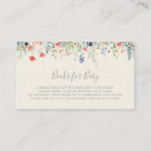 ラディアントワイルドフラワー赤ちゃんシャワーブックリクエスト エンクロージャーカード (正面)