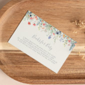 ラディアントワイルドフラワー赤ちゃんシャワーブックリクエスト エンクロージャーカード