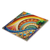 ラディアント抽象芸術アート タイル (側面)