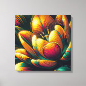 ラディアント抽象芸術チューリップ開花 キャンバスプリント (正面)