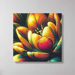 ラディアント抽象芸術チューリップ開花 キャンバスプリント