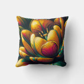 ラディアント抽象芸術チューリップ開花 クッション (裏面)