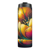 ラディアント抽象芸術チューリップ開花 タンブラー (正面)