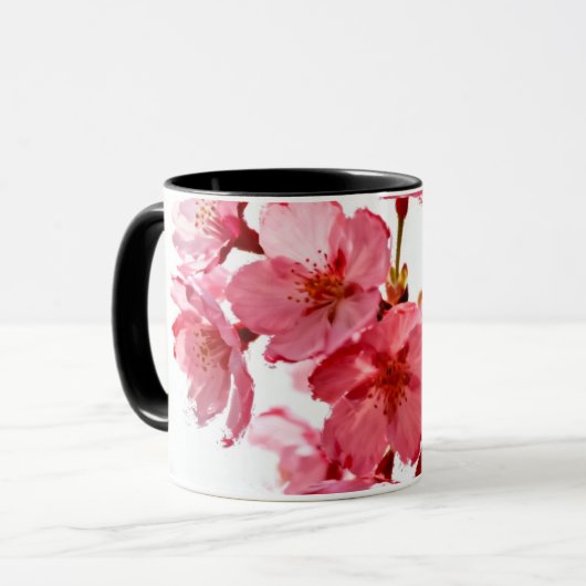 ラディアント桜の花水彩ブルーム マグカップ (正面左)