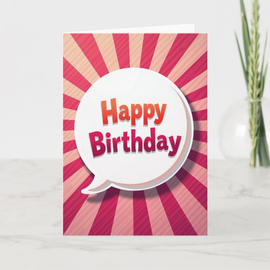 ラディアント誕生日メッセージカード カード (正面)