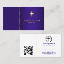 ラディアント金ゴールドクロスター写真王室の紫 名刺