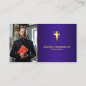 ラディアント金ゴールドクロスター写真王室の紫 名刺 (正面)