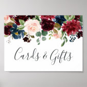 ラディアント開花ウェディングカード&ギフトサイン ポスター (正面)