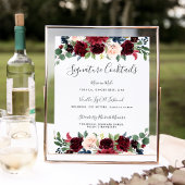 ラディアント開花シグネチャーカクテルメニュー記号 ポスター