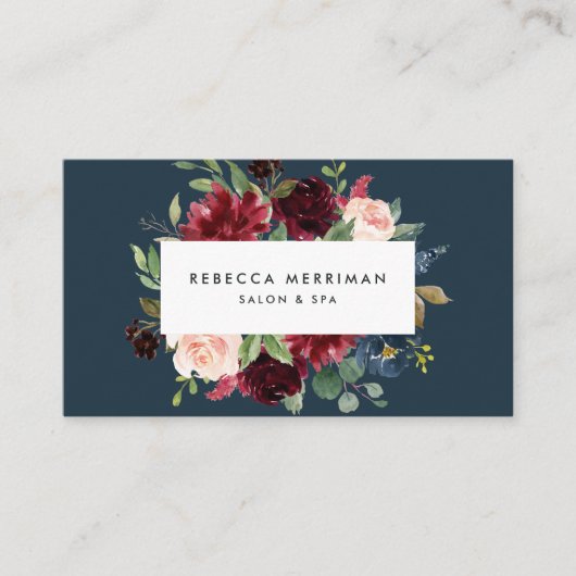 ラディアント開花ネイビー&ブルゴーニュフローラ ロイヤリティカード (正面)