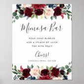 ラディアント開花ミモザバー標識 ポスター (正面)