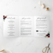 ラディアント開花結婚のウェルカムレター&旅程 三つ折りプログラム (内部)