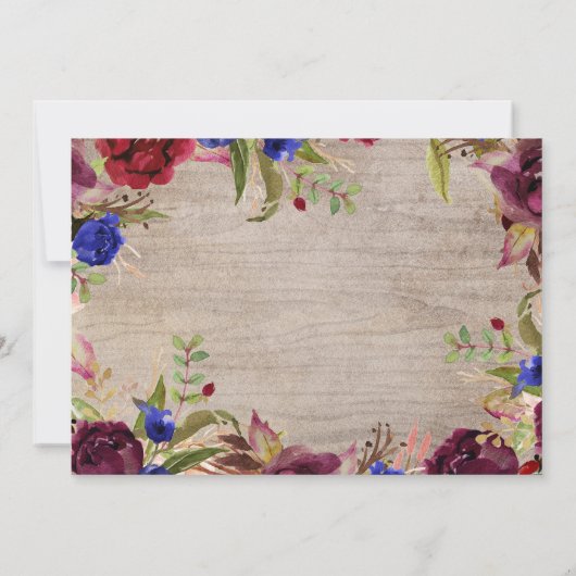 ラディアント開花結婚メイソンJARの感謝の写真 サンキューカード (裏面)