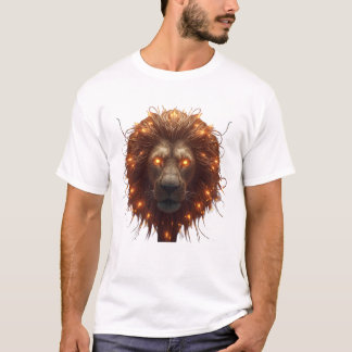 ラディアント アブストラクト 赤と金のバースト グラフィックTシャツ Tシャツ