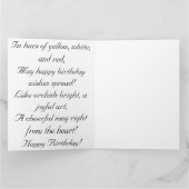 ラディアント オーキッド トリオ バースデー カード (内部)