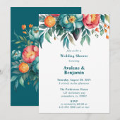 ラディアント ピオニー ブーケ ウェディング 招待状 (正面/裏面)