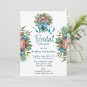 ラディアント ピオニー ブーケ ブライズシャワー 招待状 (スタンド正面)