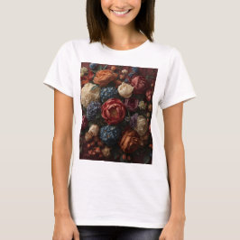ラディアント ブルーム シンフォニー: 華やかなオートクチュール フラワー Tシャツ