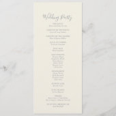 ラディア数々のカラー野花結婚式 プログラム (裏面)