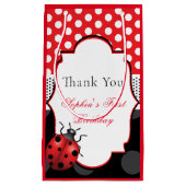 ラディエレガントバグパーソナライズされたありがとう スモールペーパーバッグ (正面)