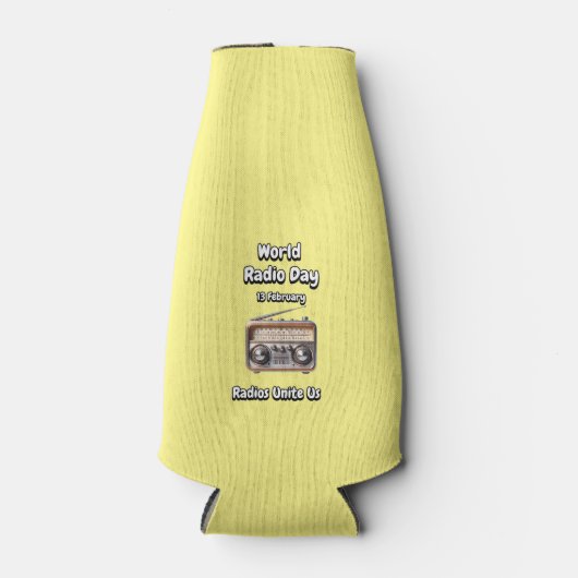 ラディオスは我々を団結させる。World Radio Day(WRD)。 ボトルクーラー (正面)