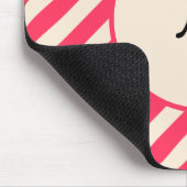 ラディカル赤ストライプ色 マウスパッド (コーナー)