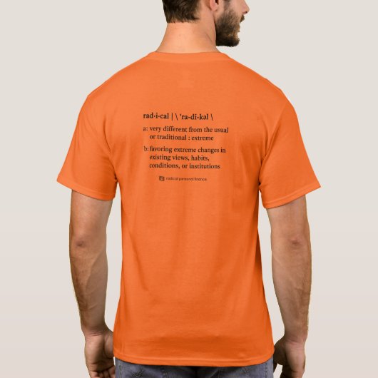 ラディカル デフィニション Tシャツ(M/W) Tシャツ (裏面)