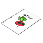 ラディッシュのユーモア満載の野菜パンダラディッシュジョーク ノートブック (左側)