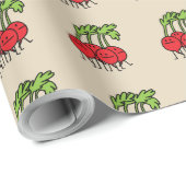 ラディッシュの幸せな束の野菜ラディッシュのグループのorgani ラッピングペーパー (ロールコーナー)