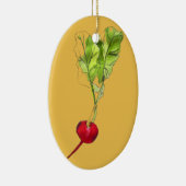 ラディッシュの野菜水彩画のイラストレーションの芸術 セラミックオーナメント (右)